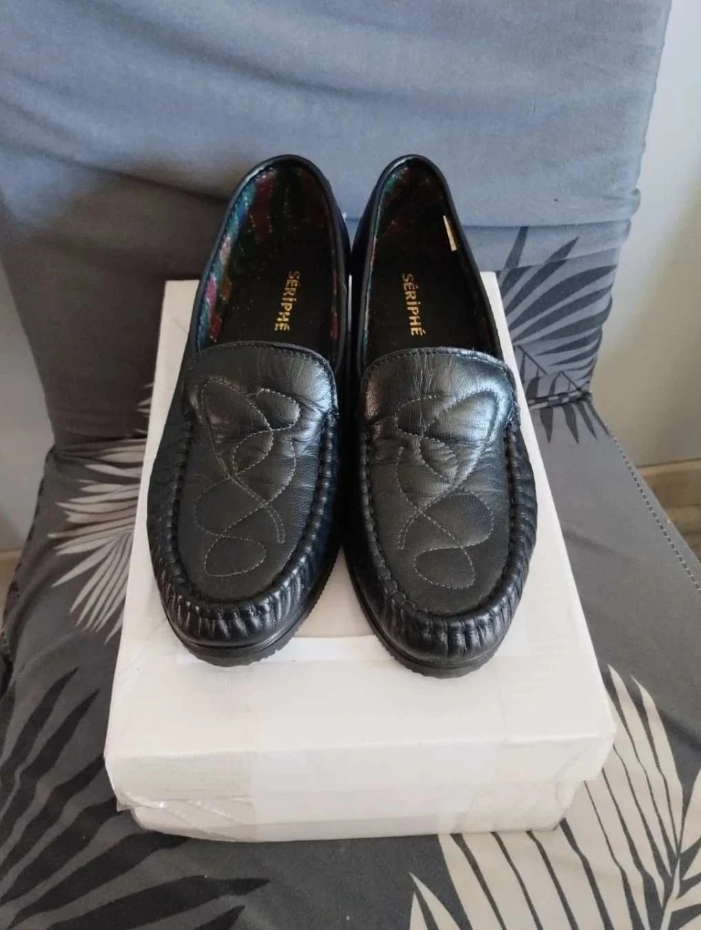 Chaussures femme, cuir, noires, Seriphe, P37